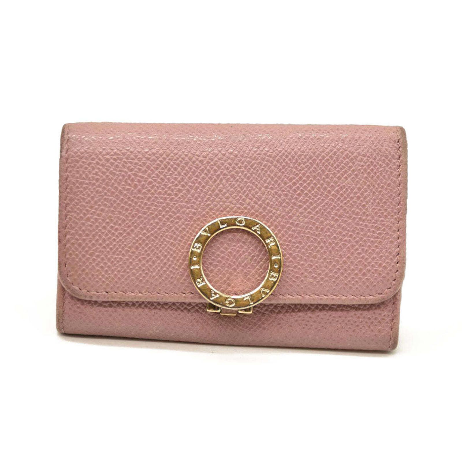 Bvlgari BVLGARI BVLGARIBVLGARI Clip Leather 6 Ring Key Case Pink Size ONE SIZE - 1 Thumbnail