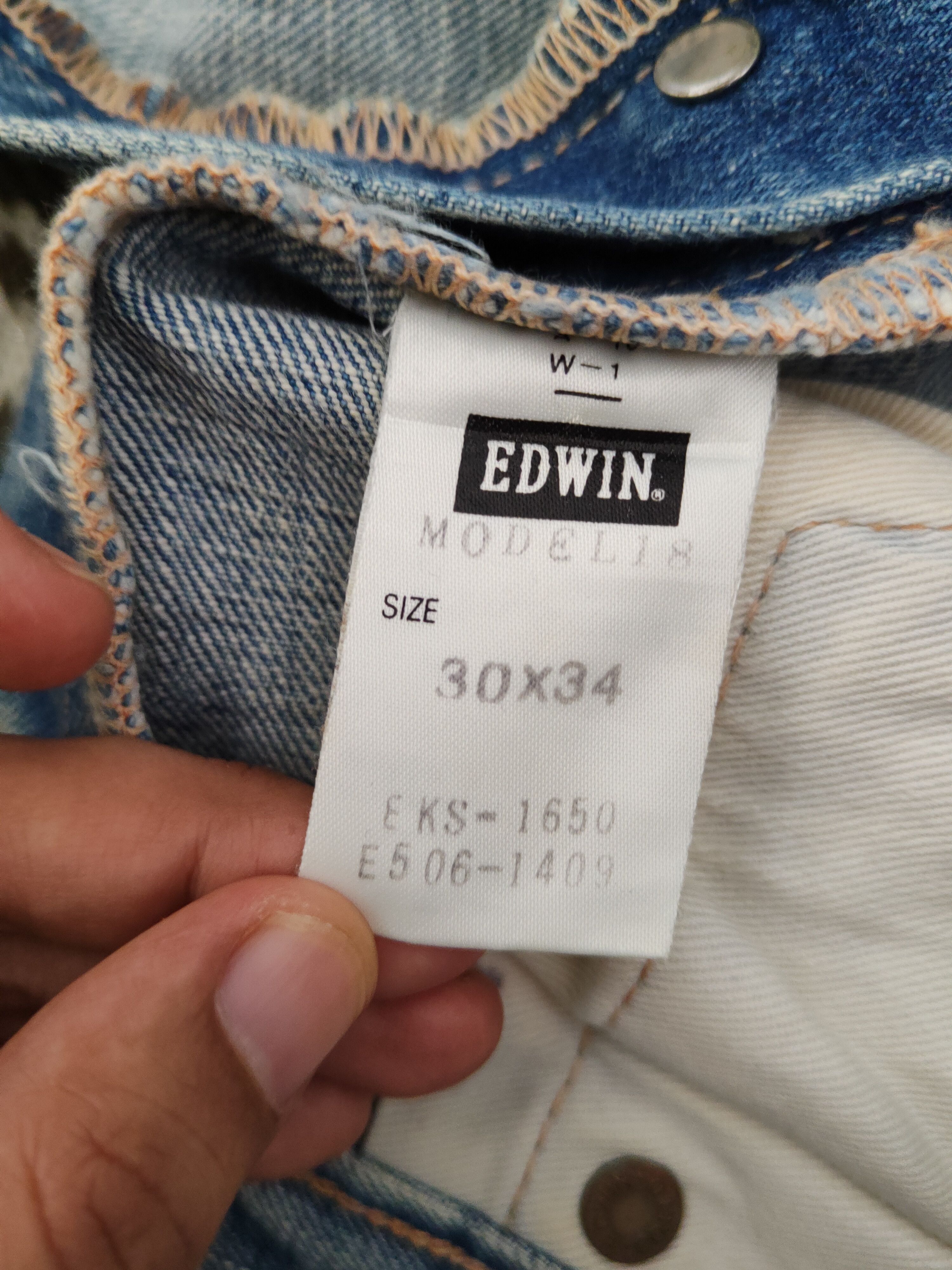 Edwin Edwin Blue Distressed Ripped Jeans #W1035 Size US 30 / EU 46 - 14 Thumbnail
