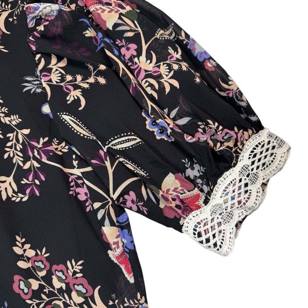 Other NWT New MELLODAY Black Floral Patchwork Maxi Dress Size XL Size XL / US 12-14 / IT 48-50 - 5 Thumbnail