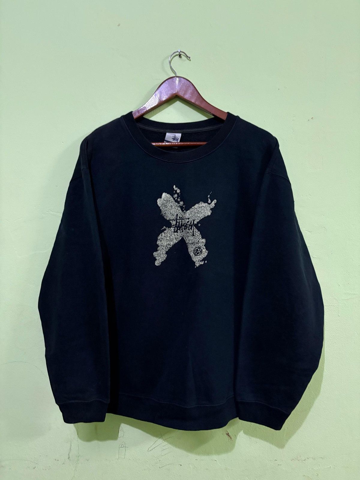 Stussy × Vintage Stussy Sweatshirt Nice Logo Design Rare Design X Logo Size US L / EU 52-54 / 3 - 1 Thumbnail