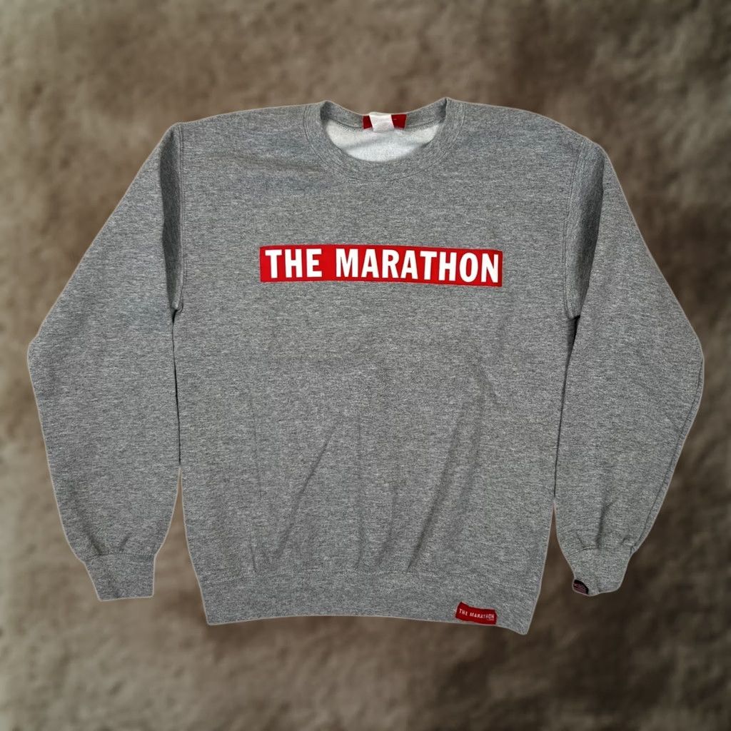 Vintage Marathon Crewneck Sweatshirt Shirt S Men Gray Logo Nipsey Box Logo All Seasons Modern Hip Hop Music Size US S / EU 44-46 / 1 - 1 Thumbnail