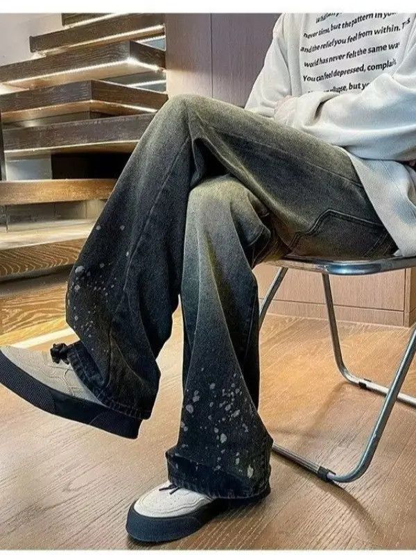 Japanese Brand × Jean Retro loose wide leg slightly flared jeans Size US 32 / EU 48 - 5 Thumbnail