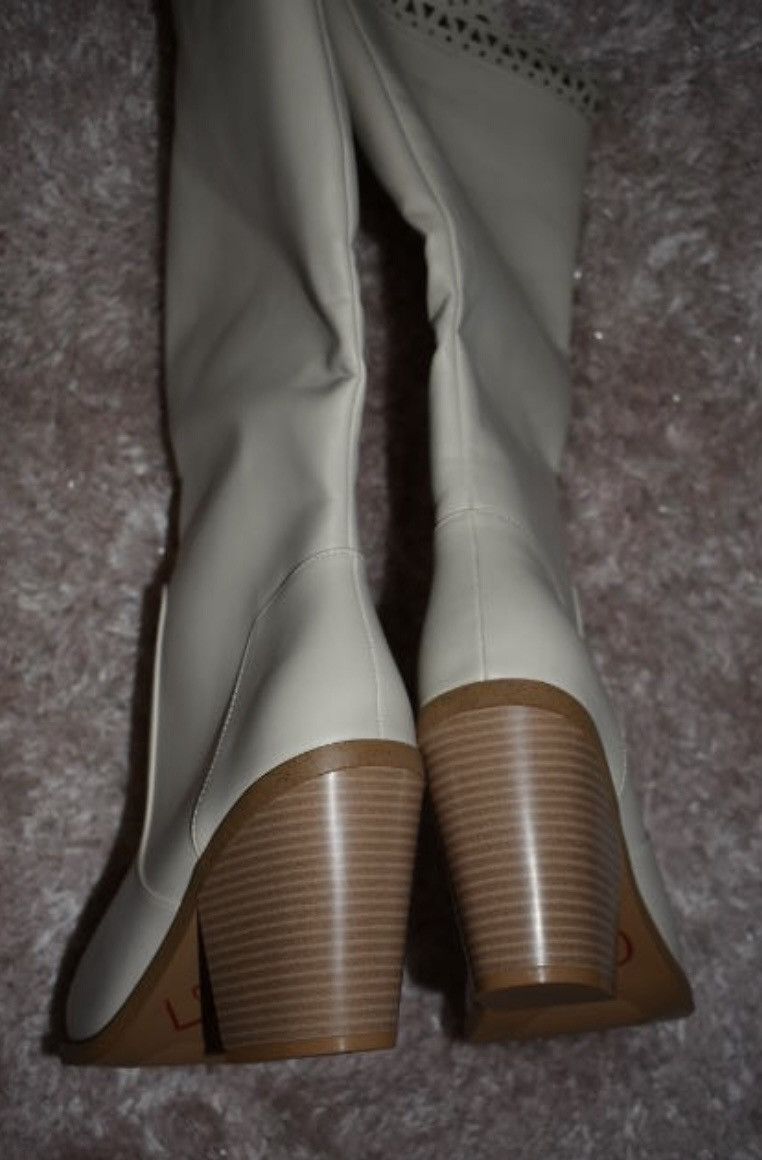 Other NEW Michele Eyelet White Heeled Pointed Toe Boots Size 10 Size US 10 / IT 40 - 7 Thumbnail