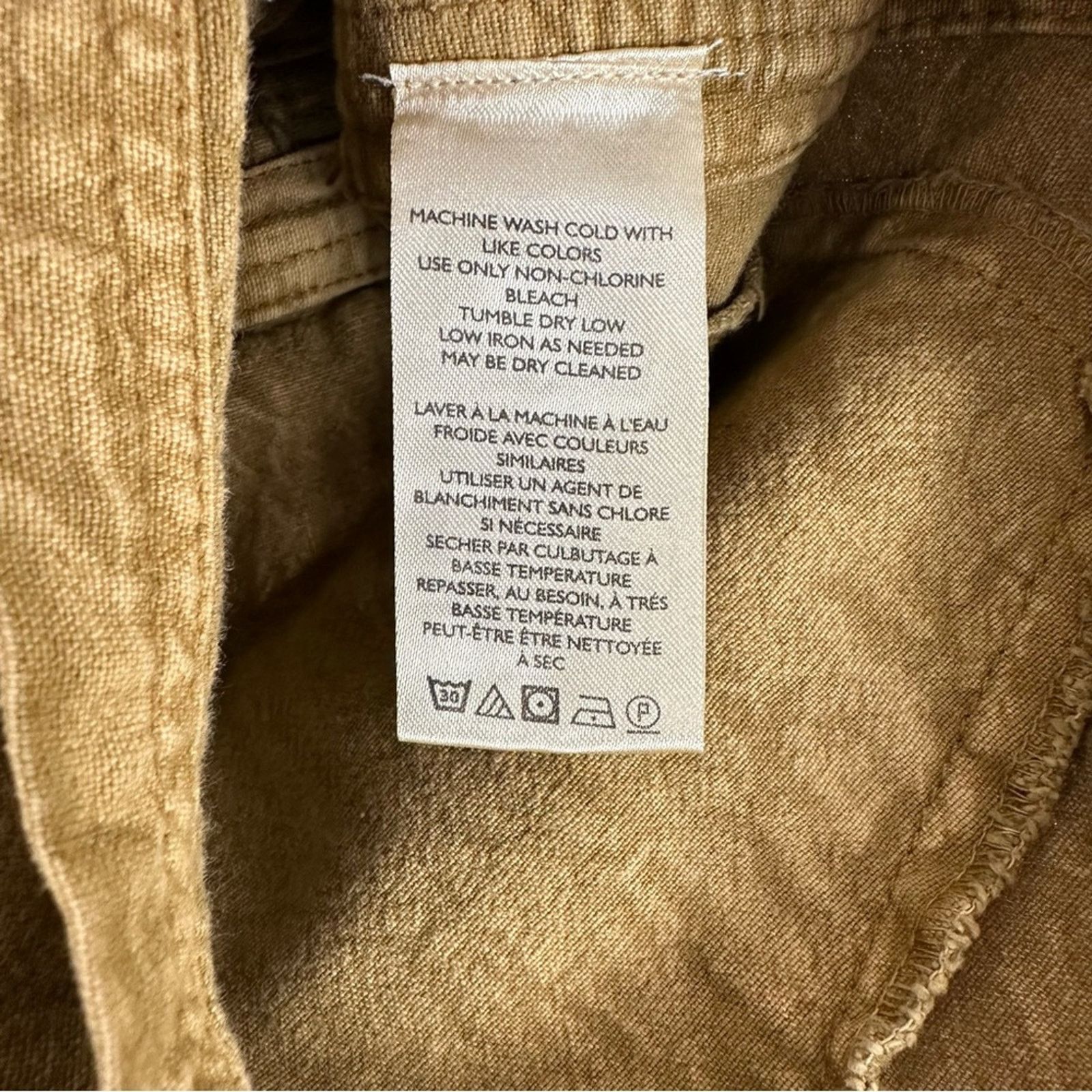 Free People NEW Free People Tan Linen Blend Vintage Wash Shorts Size 10 Size 32" / US 10 / IT 46 - 6 Thumbnail