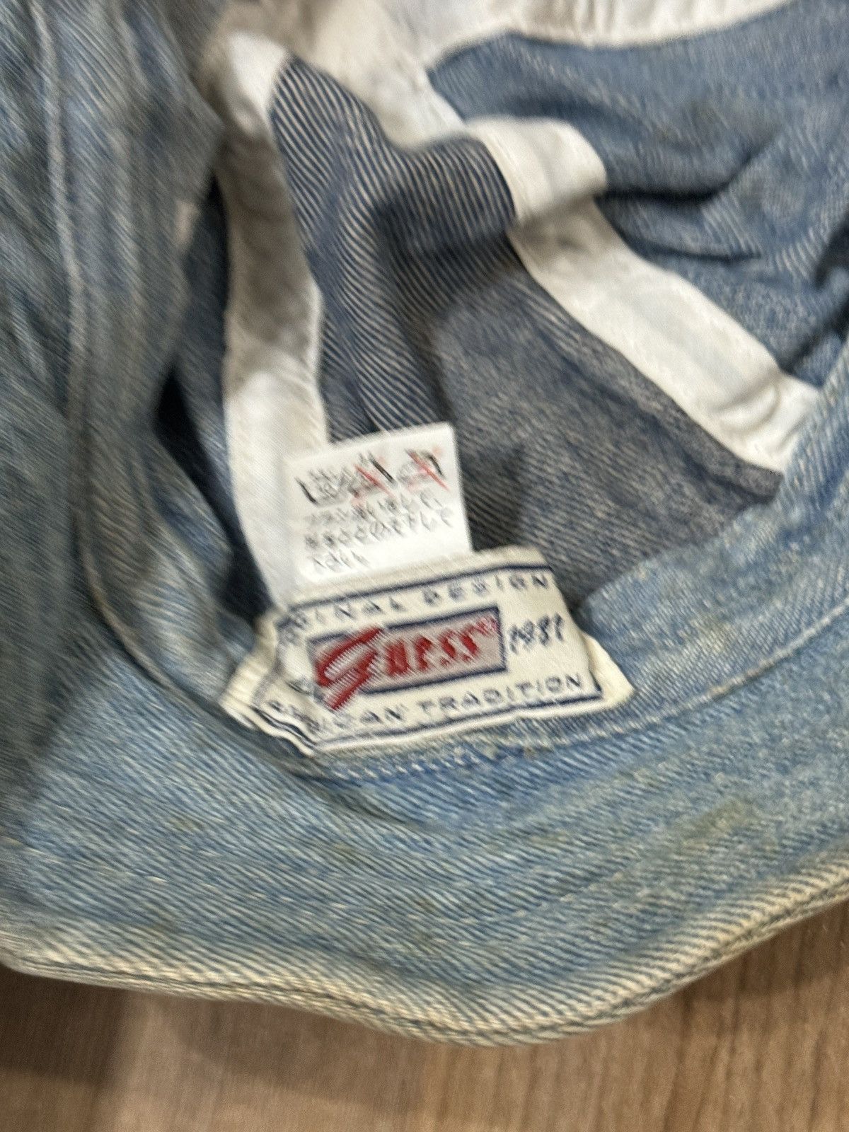 Guess × Vintage VINTAGE GUESS PATCHWORKS DENIM HAT Size ONE SIZE - 4 Thumbnail