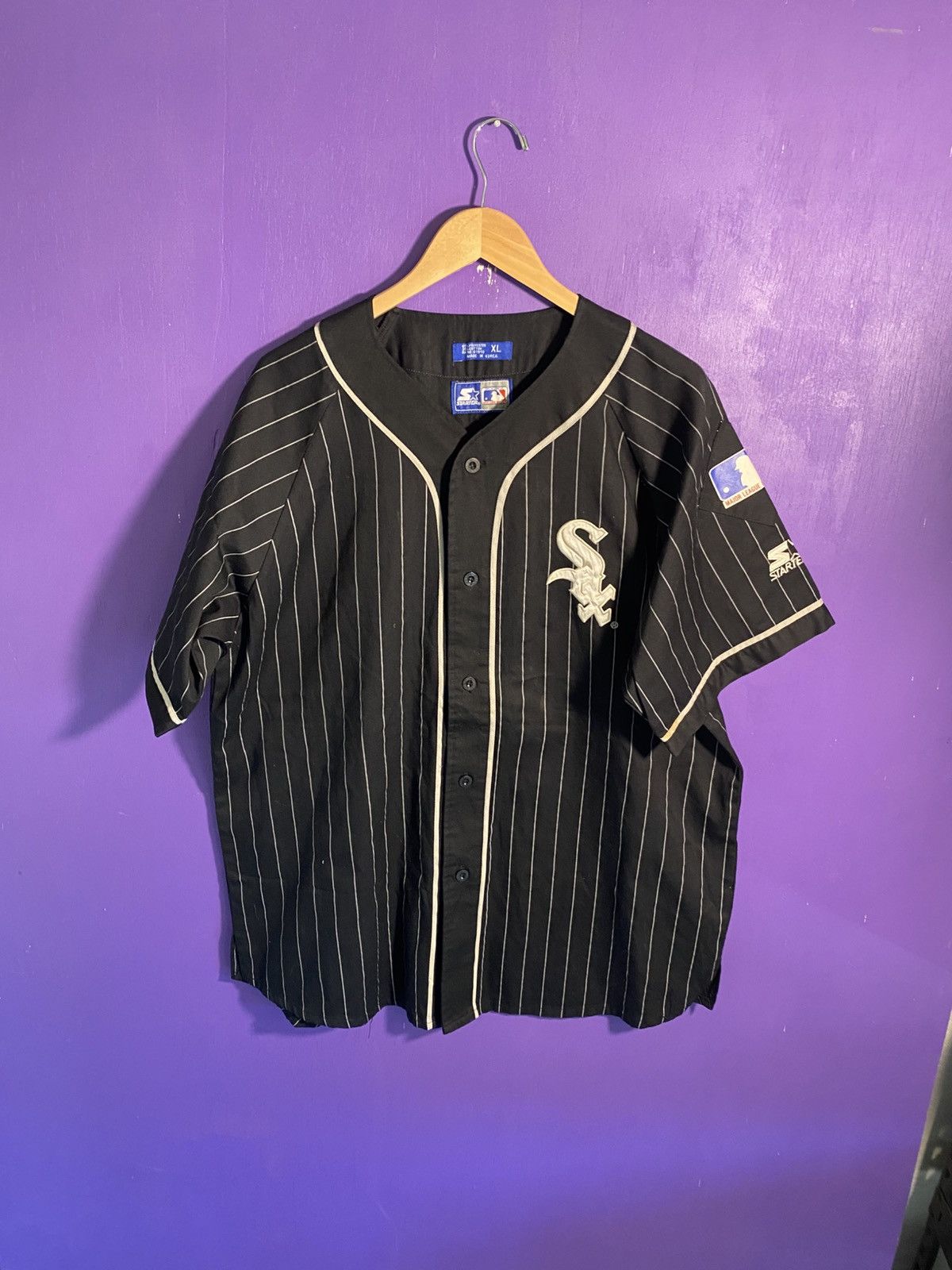 Starter Vintage 90s Starter Chicago white sox pinstripe jersey Size US XL / EU 56 / 4 - 1 Thumbnail
