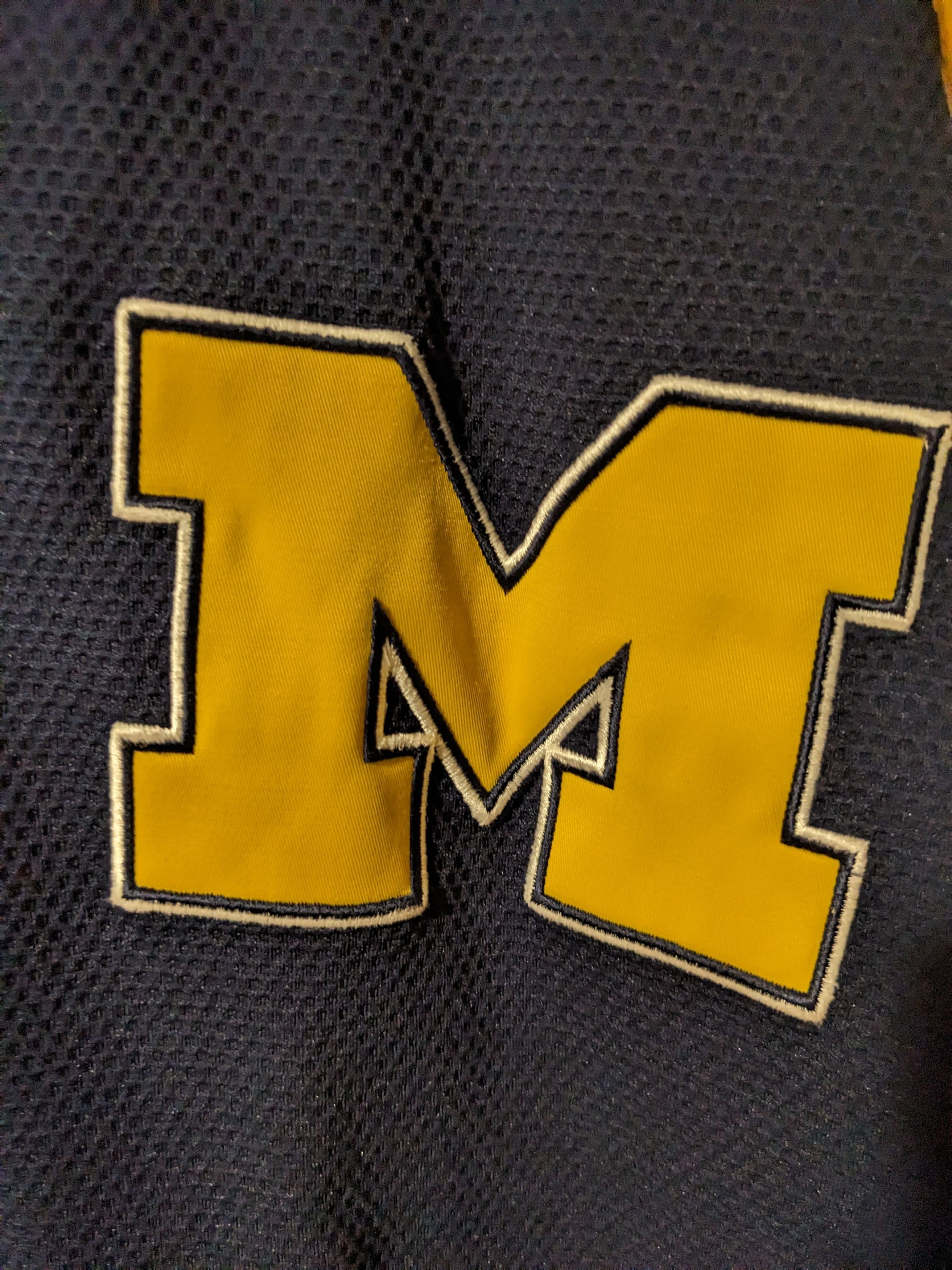 Nike × Vintage Vintage Y2K Nike Michigan Wolverines Dry Fit Shirt Size US XXL / EU 58 / 5 - 2 Thumbnail