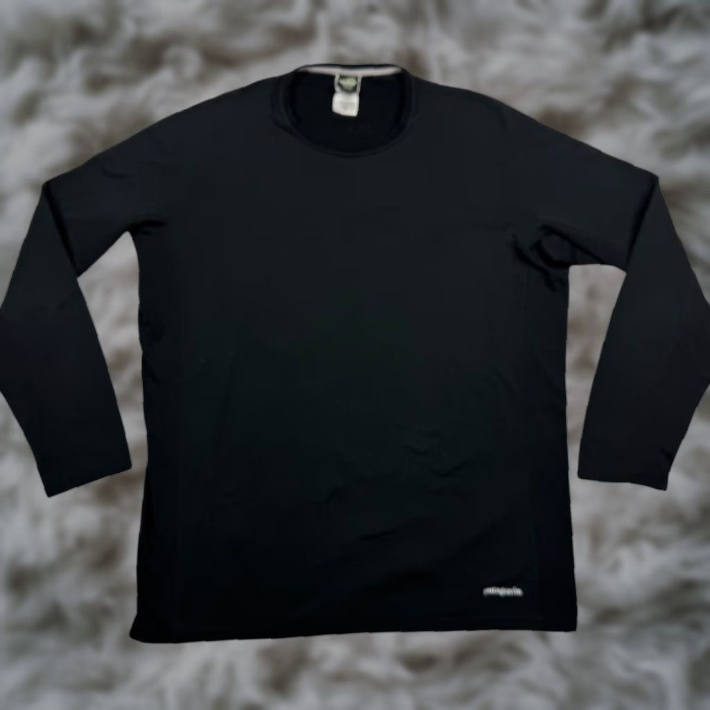 Patagonia Patagonia Capilene Base Layer L/S T-Shirt Black XL Men Crewneck Long Sleeve Polyester Stretch Base Layer Pullover Athletic Shirts Size US XL / EU 56 / 4 - 1 Thumbnail