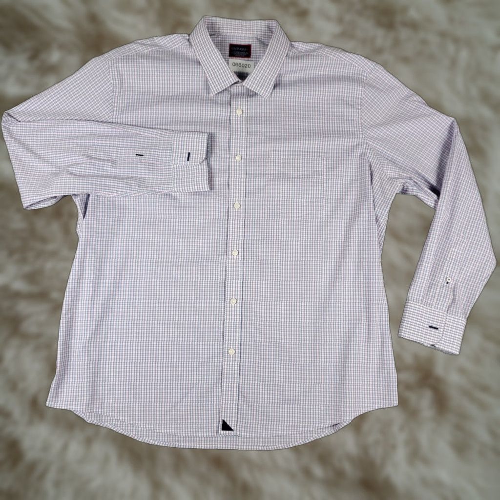 UNTUCKit UNTUCKit Shirt Mens 3XL Blue Purple Plaid Button-Up Long Sleeve Casual Business Formal Workwear Mens Button-Up UNTUCKit Size US XXL / EU 58 / 5 - 1 Thumbnail