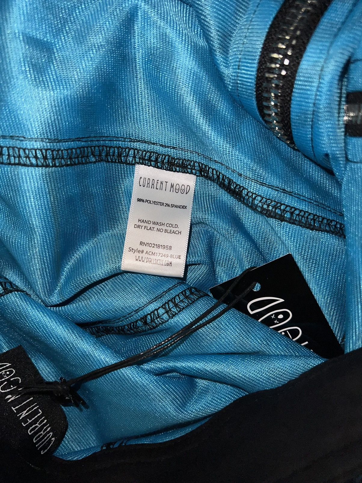 Tripp NYC Blue zebra mini skirt with hand cuff 🦓💙 Size 24" / US 00 / IT 34 - 10 Thumbnail