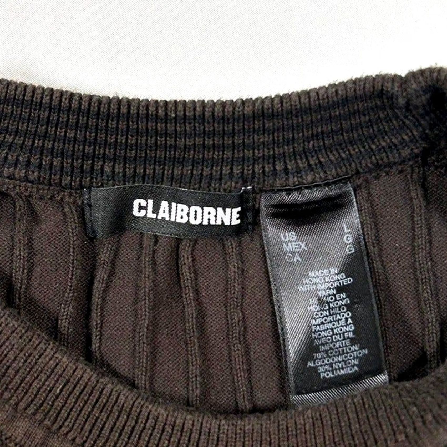 Liz Claiborne Y2K Claiborne Ribbed Pullover Sweater Mens Large Brown Size US L / EU 52-54 / 3 - 4 Thumbnail