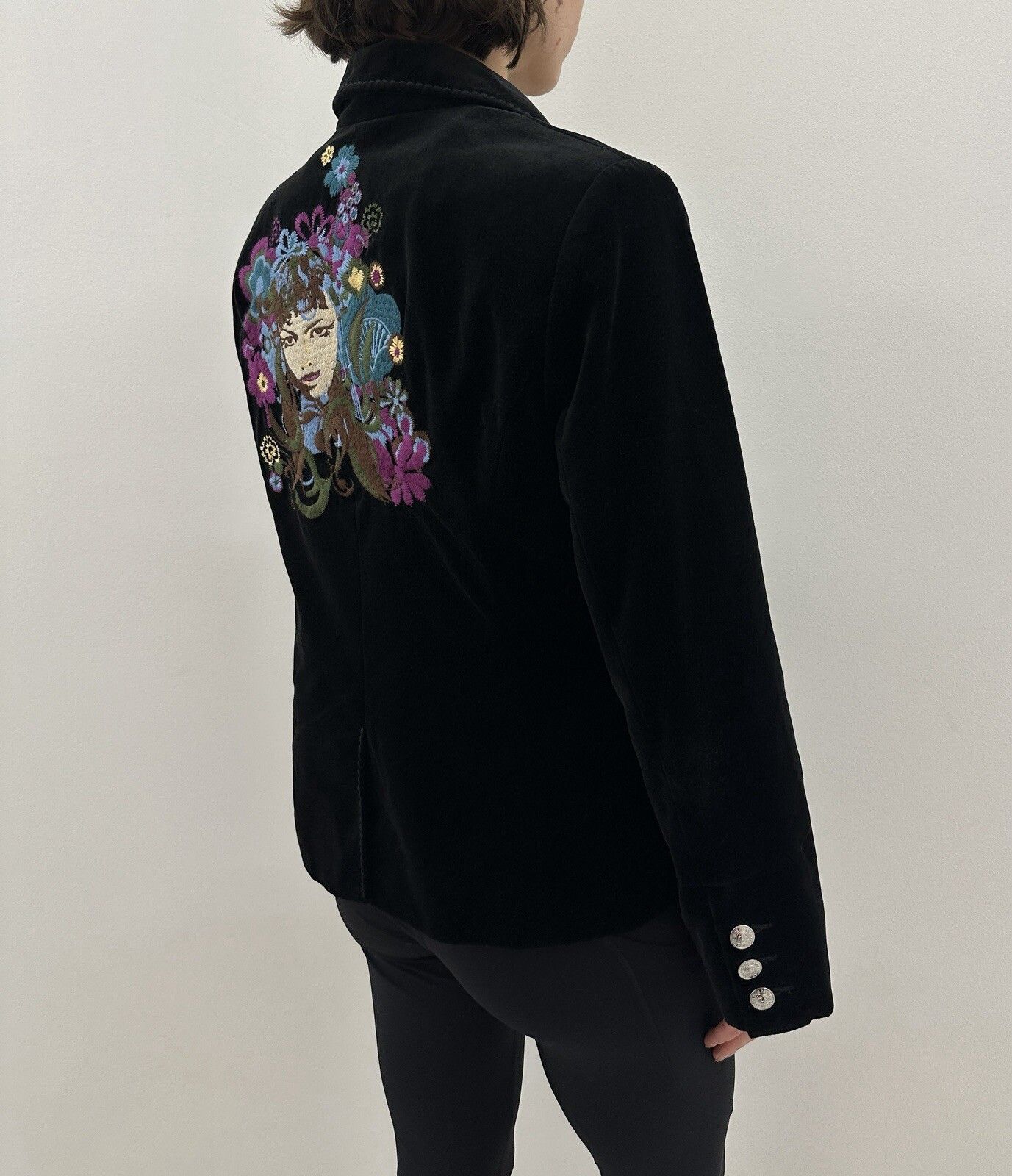 True Religion True Religion Velvet Blazer Embroidered Back Fitted Jacket Size L / US 10 / IT 46 - 5 Thumbnail