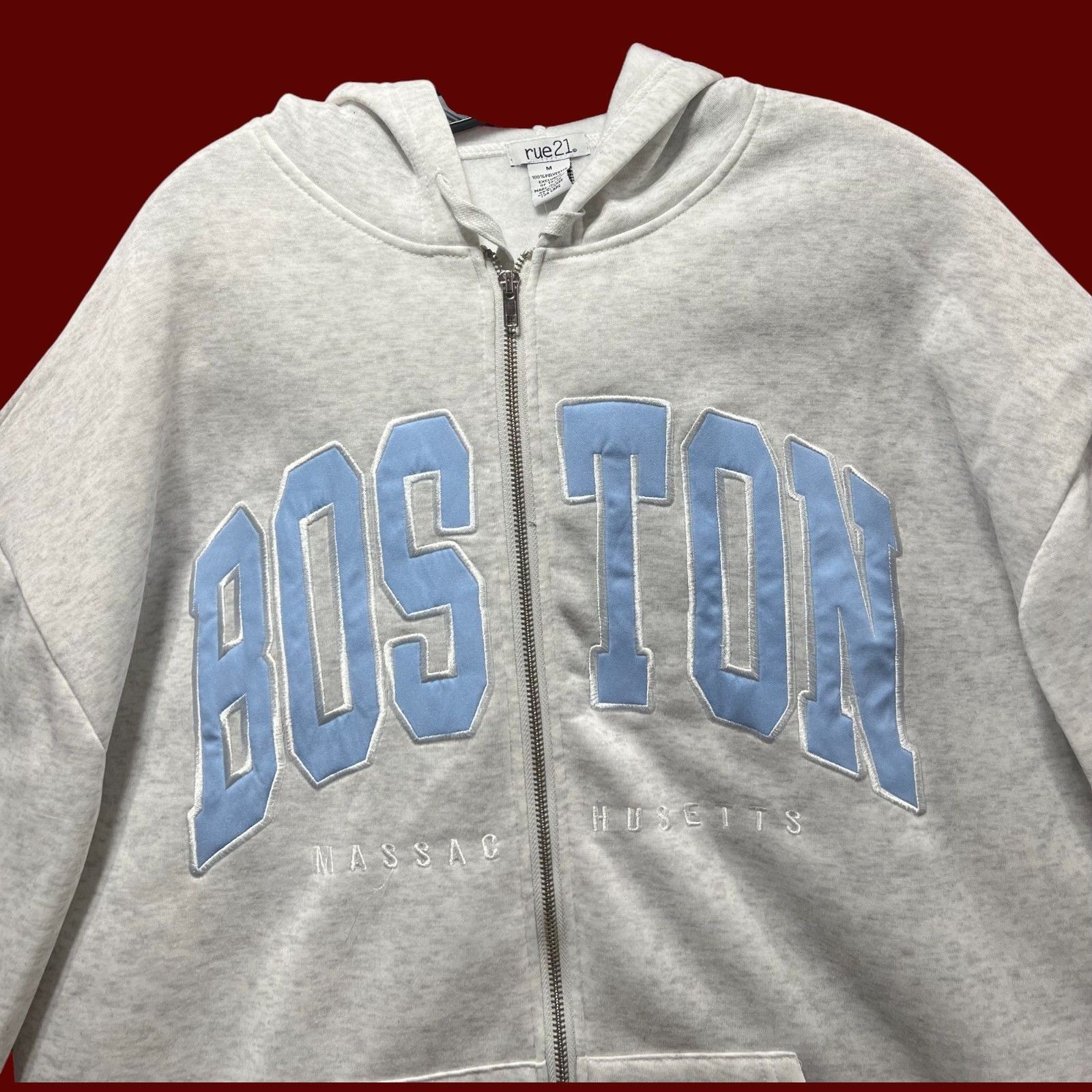 rue21 Rue 21 - Unisex Long Sleeve Hooded Sweatshirt - Grey - Mediu Size M / US 6-8 / IT 42-44 - 11 Thumbnail
