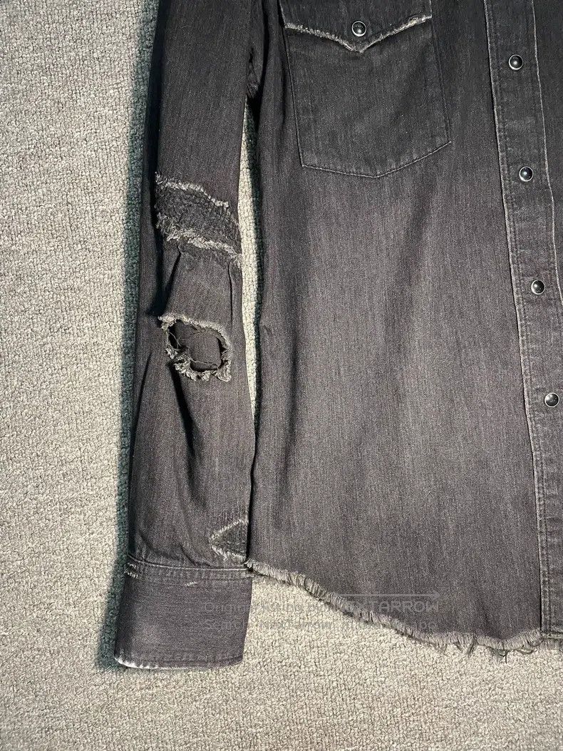 Saint Laurent Paris Saint Laurent Paris Distressed Hem Fringe Destroyed Denim Size US M / EU 48-50 / 2 - 2 Thumbnail
