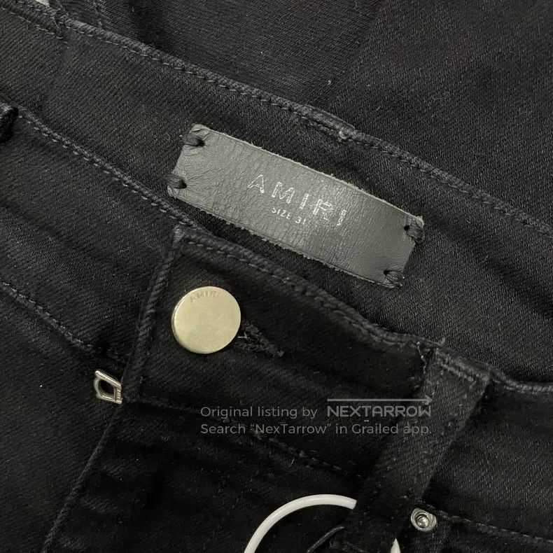 Amiri Amiri Size 31 Black hole-ridden denim pants Size US 31 - 3 Thumbnail