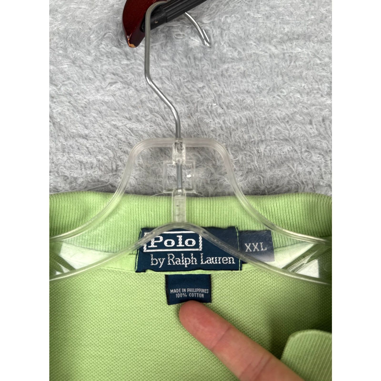 Ralph Lauren VINTAGE Ralph Lauren Polo Shirt Men 2XL Green Short Sleeve 100% Cotton Polo Shirt 80s Golf Casual Mens Size US XXL / EU 58 / 5 - 7 Thumbnail