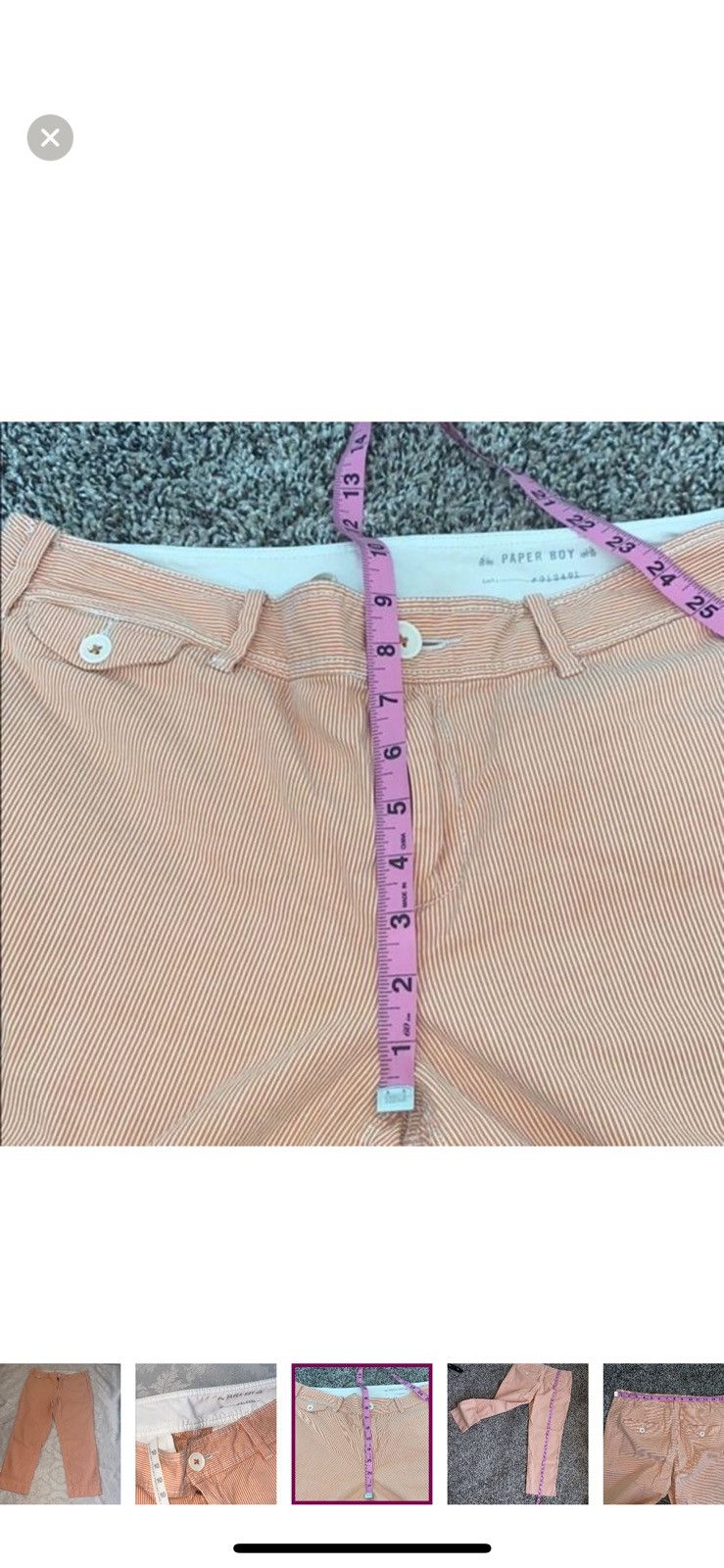 Anthropologie Anthropologie Paper boy pinstriped pants women’s size 10‎ Size 32" / US 10 / IT 46 - 5 Thumbnail