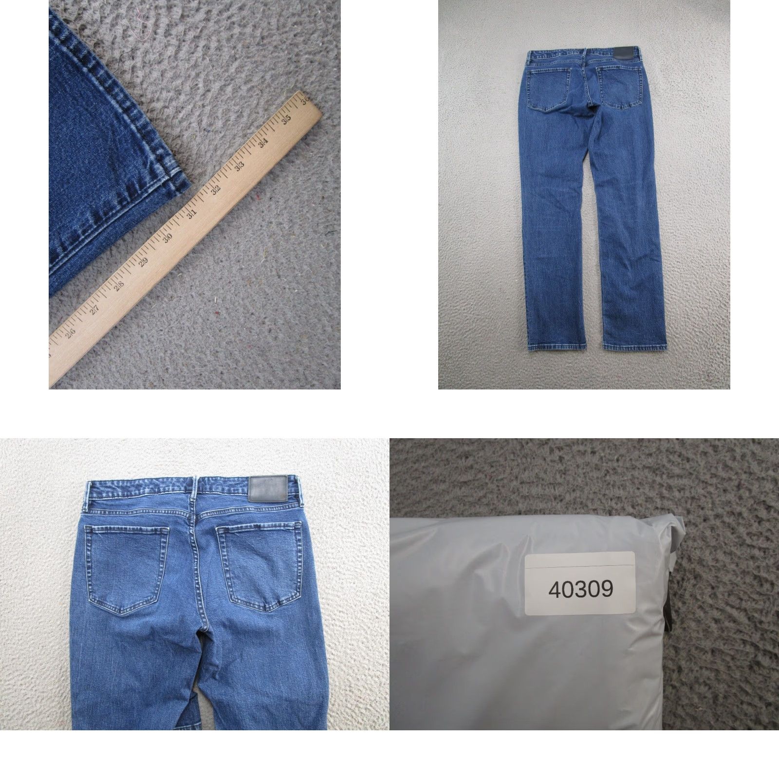 Bonobos Bonobos Jeans Mens Straight Leg Mid Rise 33x32 Blue Denim Medium Wash Adjustable? No Size US 33 - 9 Thumbnail