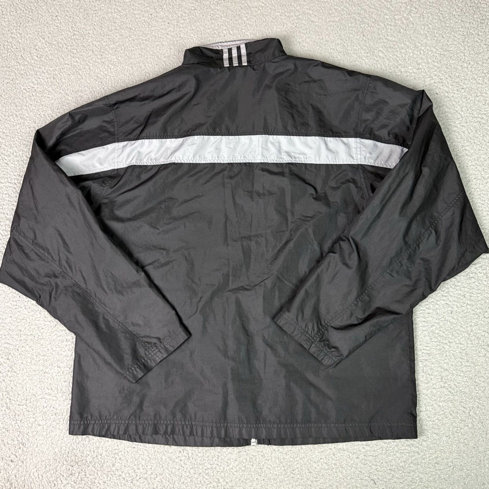 Adidas Adidas Jacket Mens L Black Essential Casual Workout 3 Stripes Track Full Zip Pockets All Seasons Size US L / EU 52-54 / 3 - 6 Thumbnail