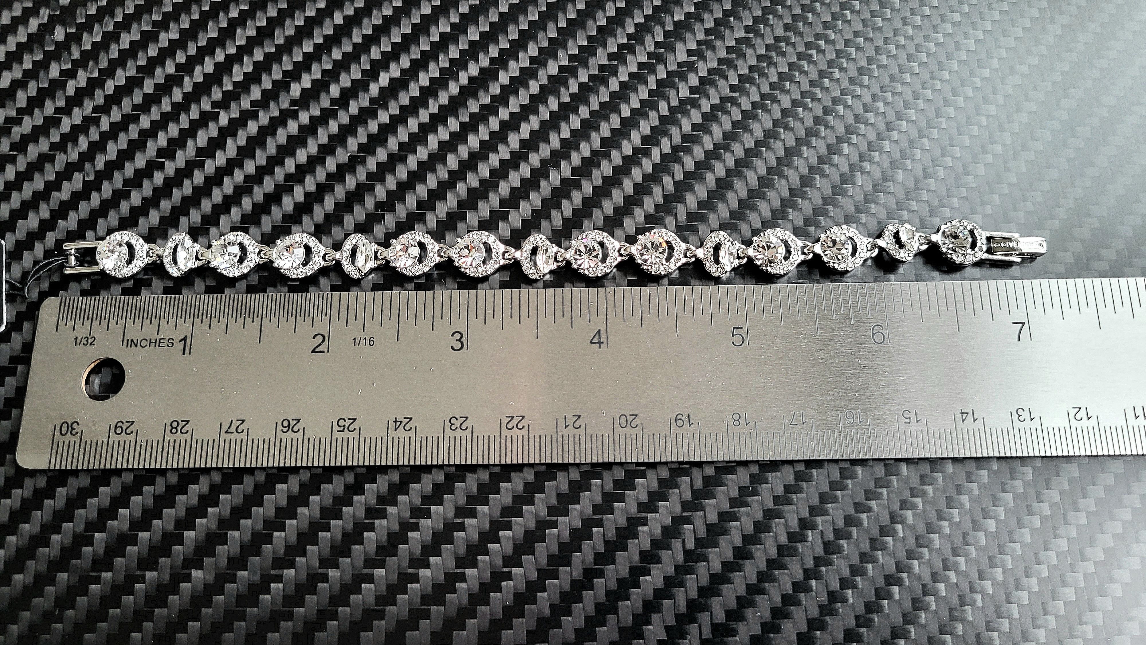 Givenchy NEW Silver Rhodium Halo Eye Crystal Bracelet 👁️ Size ONE SIZE - 5 Thumbnail