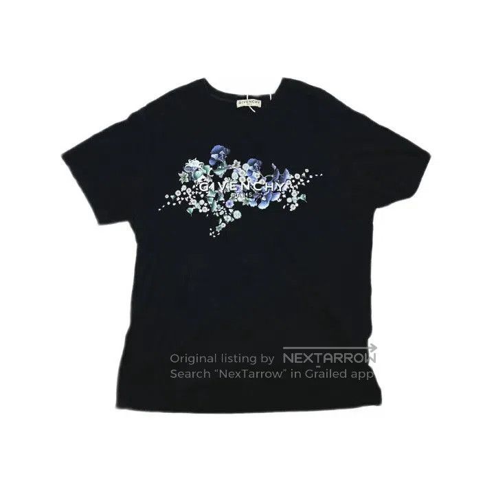 Givenchy Givenchy Floral Big Logo Men's Short Sleeve T-Shirt. Size US M / EU 48-50 / 2 - 2 Thumbnail