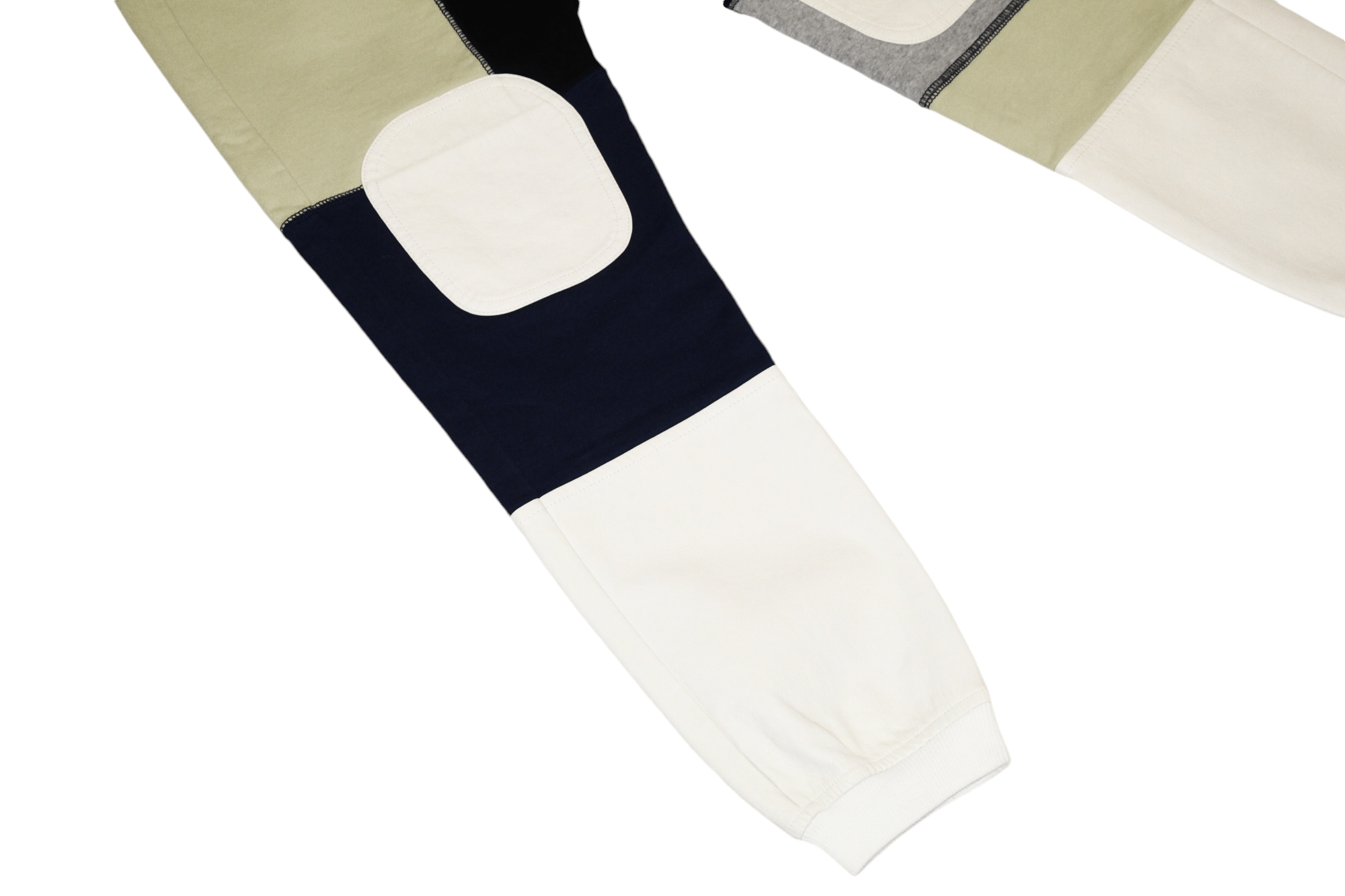 GR-Uniforma 💥GR-Uniforma Patchwork Panel Sweatpants faux leather trim Size US 30 / EU 46 - 17 Thumbnail