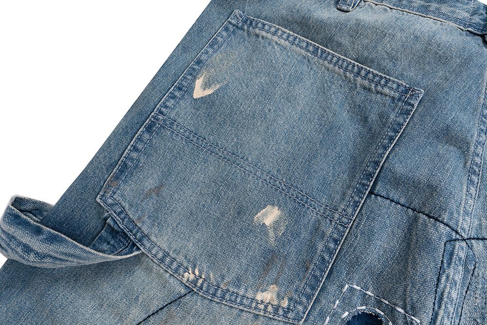 Japanese Brand High Street Hole Distressed Splash Ink Baggy Size US 35 - 12 Thumbnail