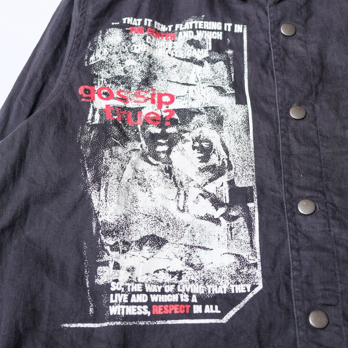 Japanese Brand Bernings Sho punk graphic print button-up shirt Size US M / EU 48-50 / 2 - 3 Thumbnail