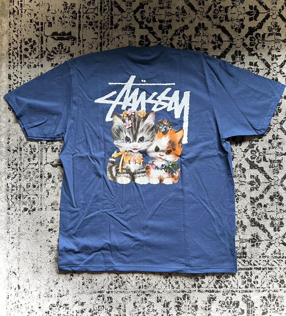 image of Stussy Kittens Tee - Midnight, Men's (Size XL)