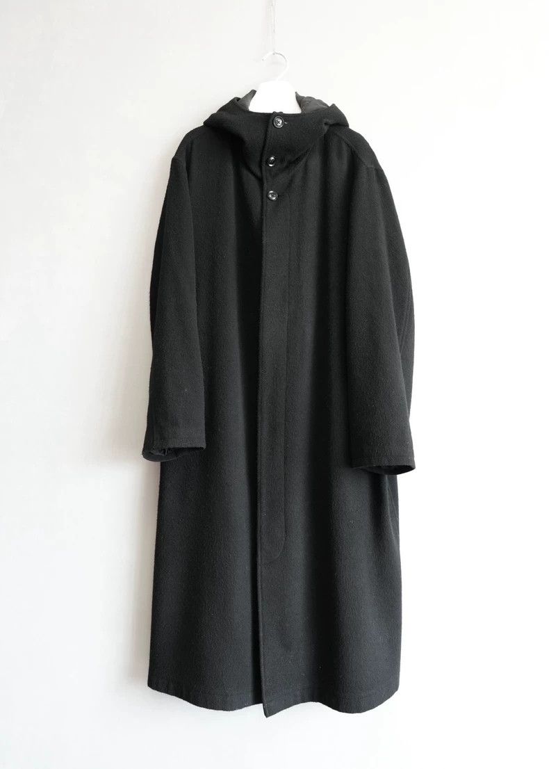 Yohji Yamamoto Yohji Yamamoto 19AW Hooded Hidden Button Coat 2504-Nextarro Size US L / EU 52-54 / 3 - 1 Thumbnail