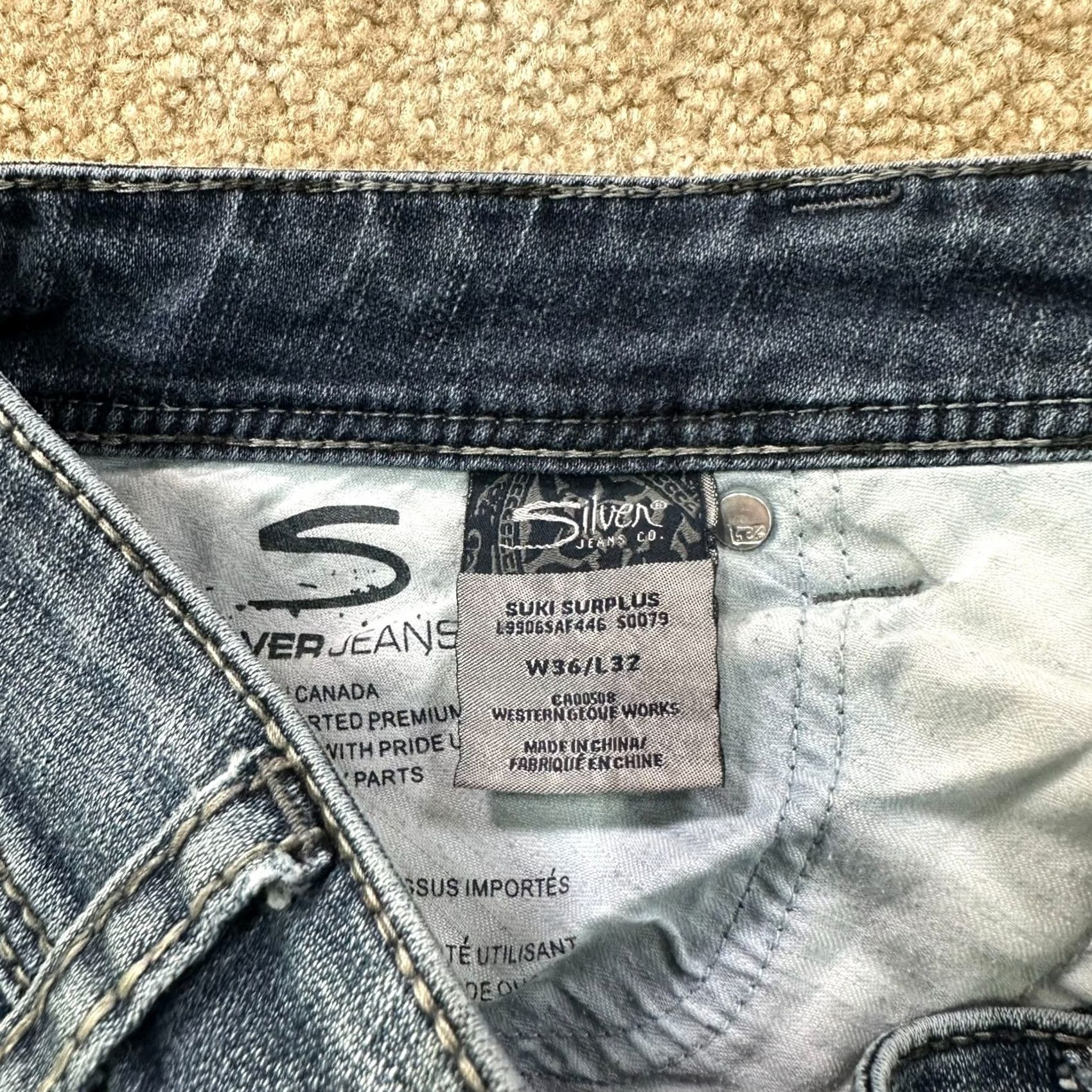 Silver Jeans Co. Silver Jeans Suki Bootcut Jeans Women's 36x28 Blue Denim Stretch Slim Mid Rise 5-Pocket Denim Pants Regular Size Size 25" / US 0 / IT 36 - 6 Thumbnail