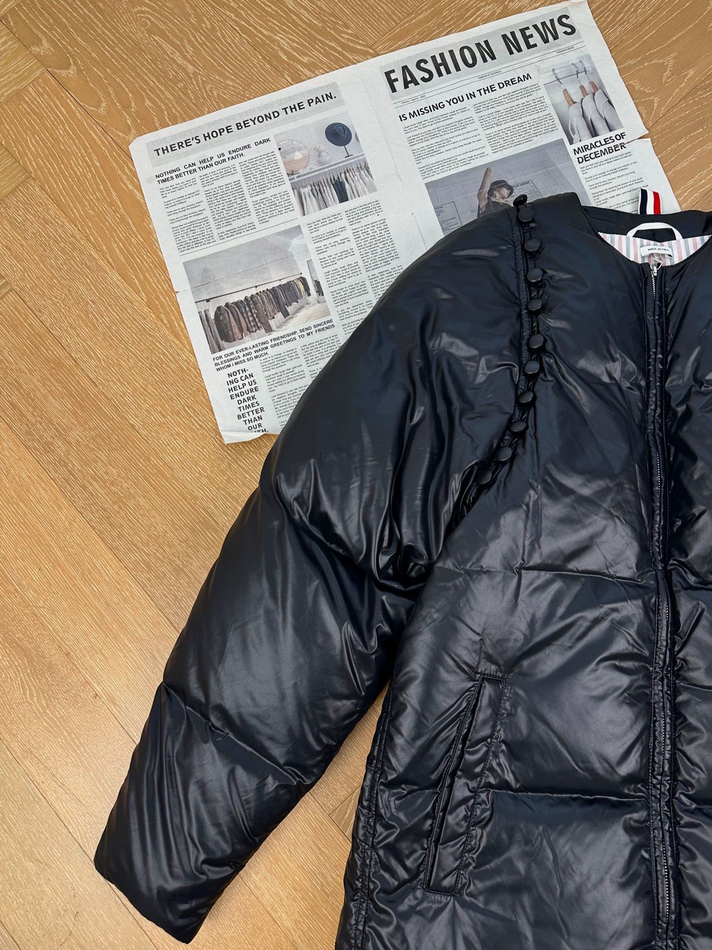 Thom Browne TB deconstructed removable long down coat women's black Size M / US 6-8 / IT 42-44 - 6 Thumbnail