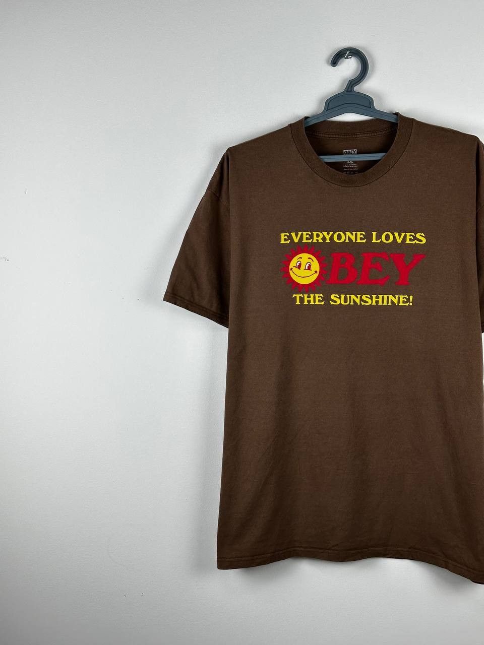 Obey Obey Sunshine Brown T-Shirt Size XXL Size US XXL / EU 58 / 5 - 3 Thumbnail