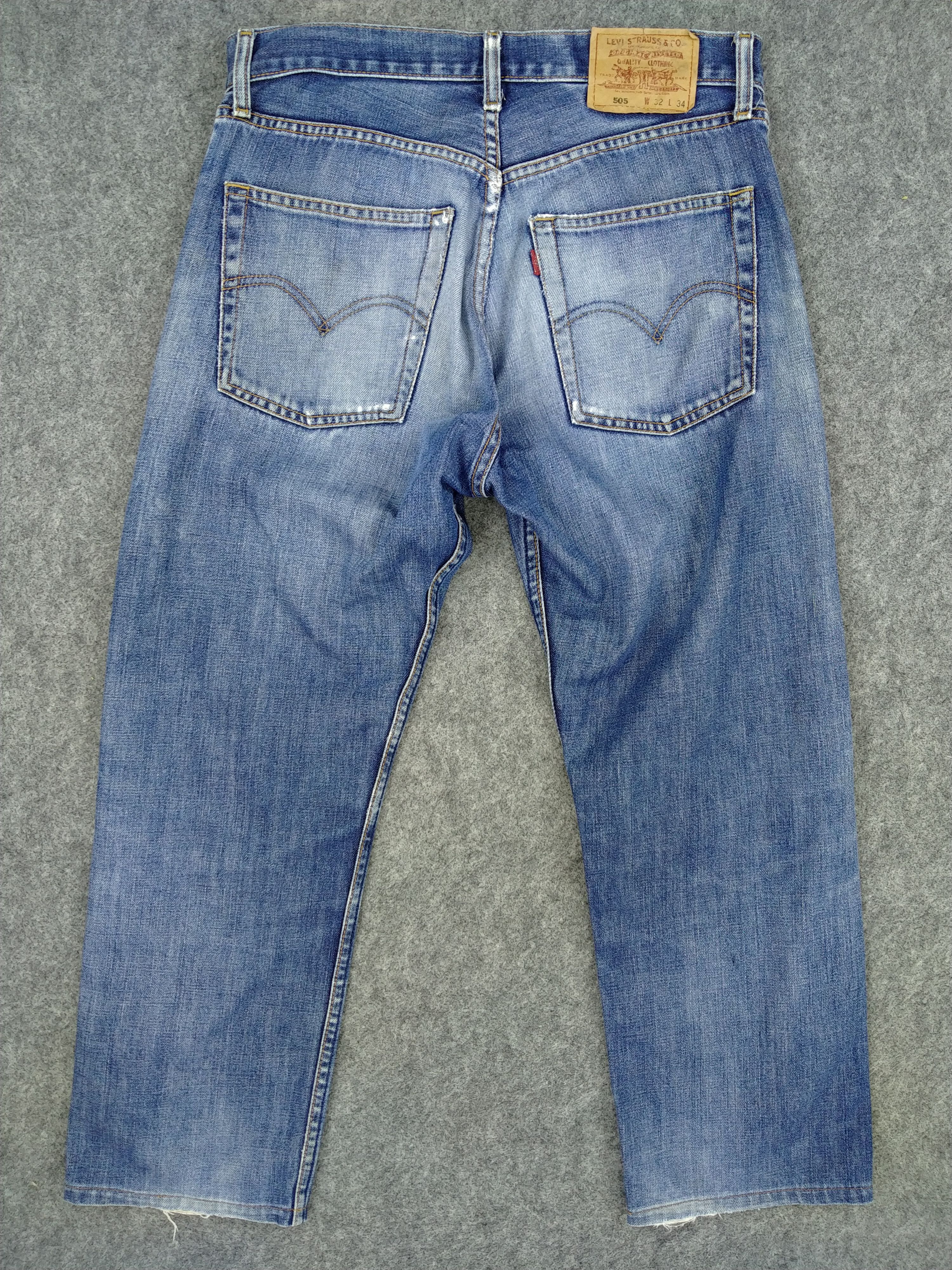 Levi's Blue Vintage Levi's 505 Distressed Denim 32x26 -JN200 Size US 32 / EU 48 - 2 Thumbnail