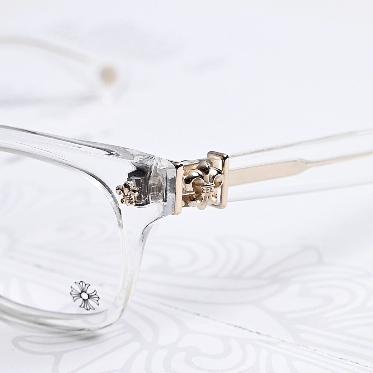 Chrome Hearts CHROME HEARTS GITTIN ANY ?-A CRYSTAL 18K GOLD PLATED GLASSES Size ONE SIZE - 3 Thumbnail