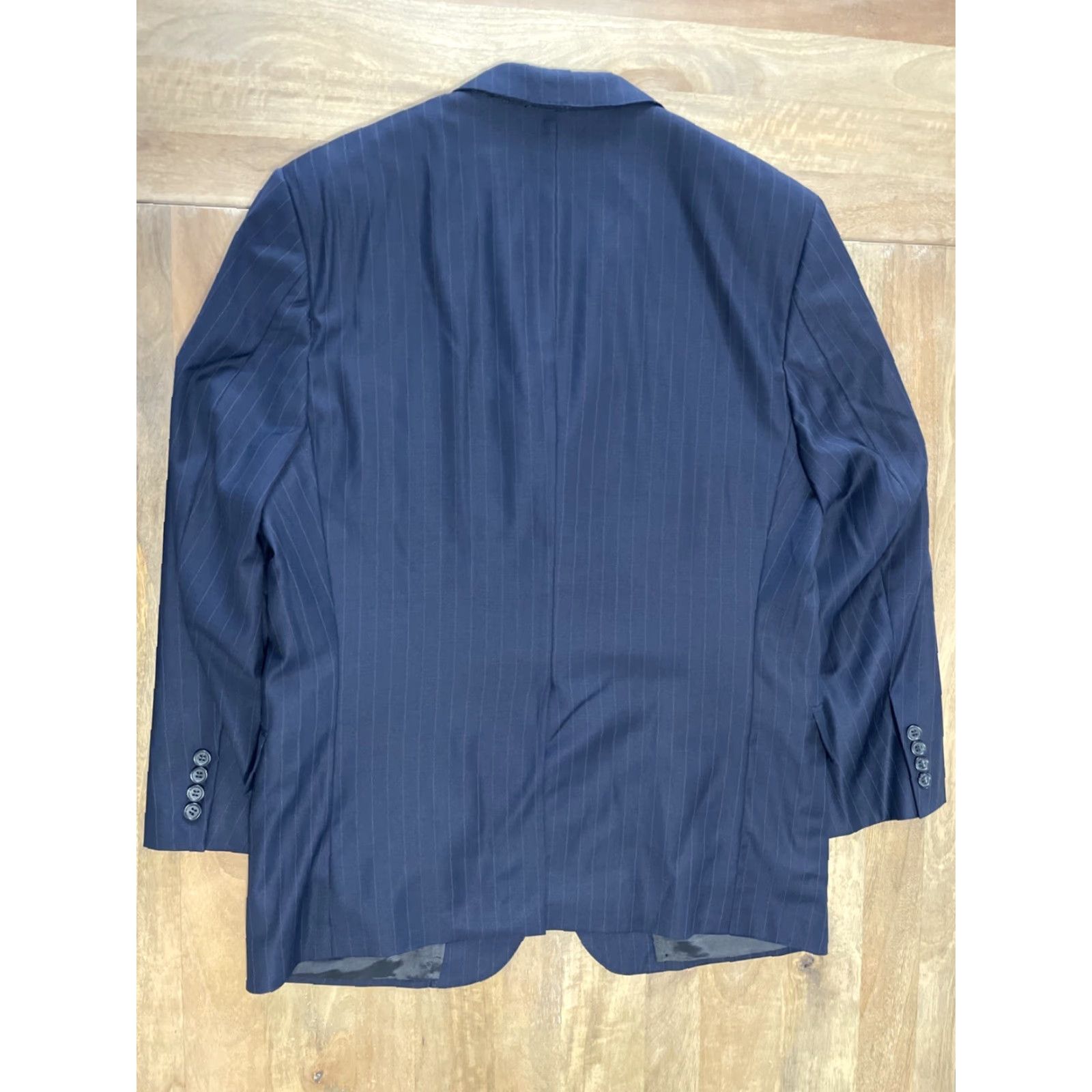Brooks Brothers Brooks Brothers Sport Coat Navy Blue Wool 44R Loro Piana Super 150s Pinstripe Notch Lapel 3-Button Single-Breasted Regular Jacket Size US S / EU 44-46 / 1 - 2 Thumbnail