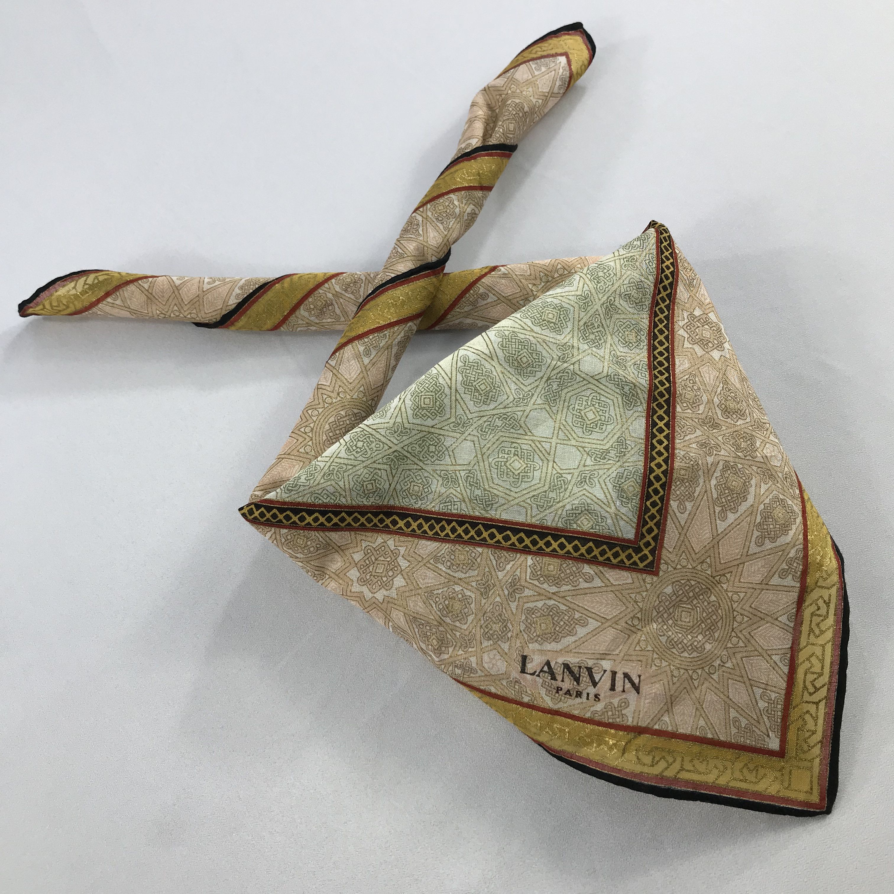 Lanvin × Vintage Lanvin Bandana / Handkerchief / Neckerchief - S2680 Size ONE SIZE - 4 Thumbnail