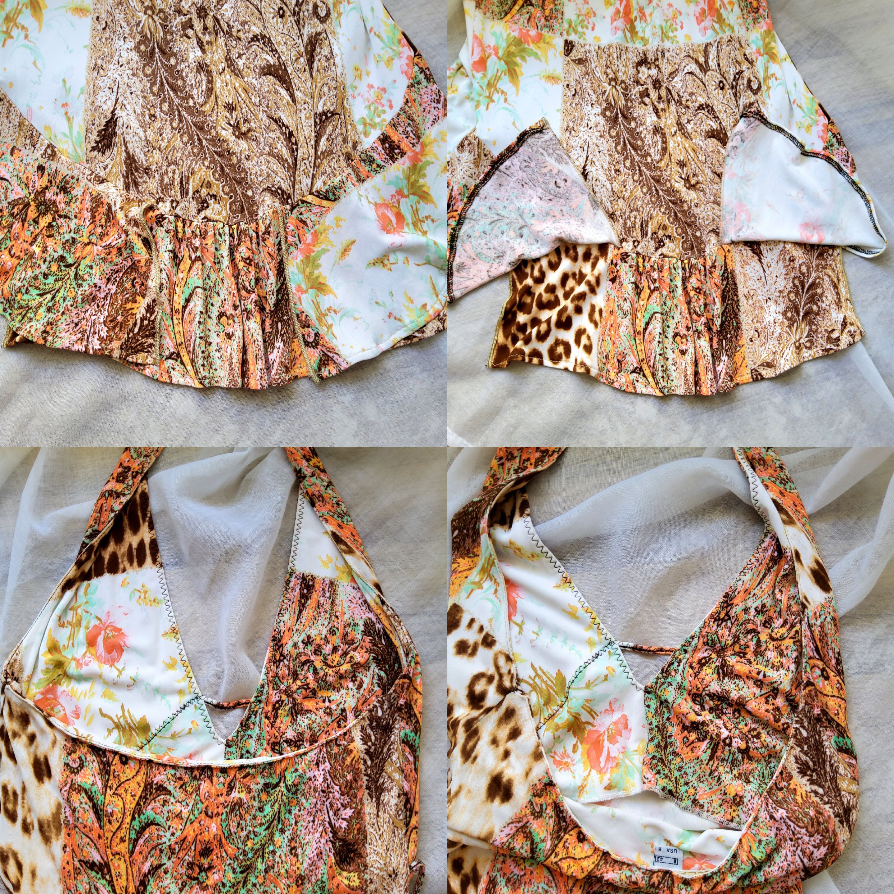 Roberto Cavalli Roberto Cavalli vintage 2003 patchwork halter midi dress Size M / US 6-8 / IT 42-44 - 9 Thumbnail