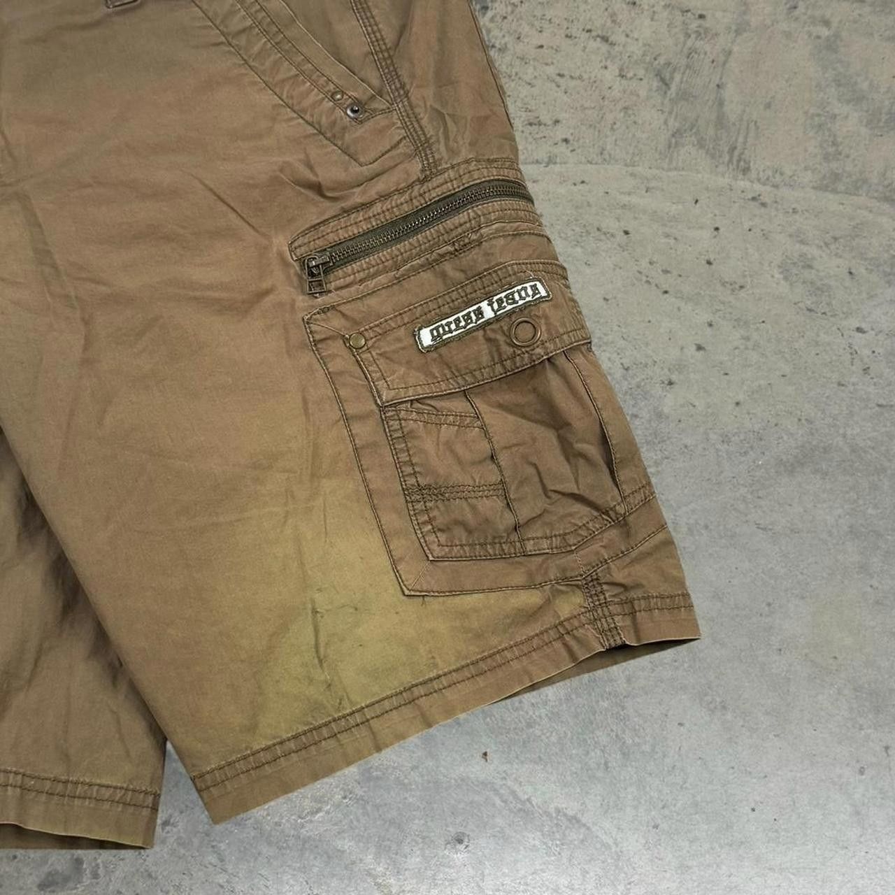 Guess × Vintage Vintage Y2K Insanely Faded Guess Cargo Shorts Size US 36 / EU 52 - 3 Thumbnail