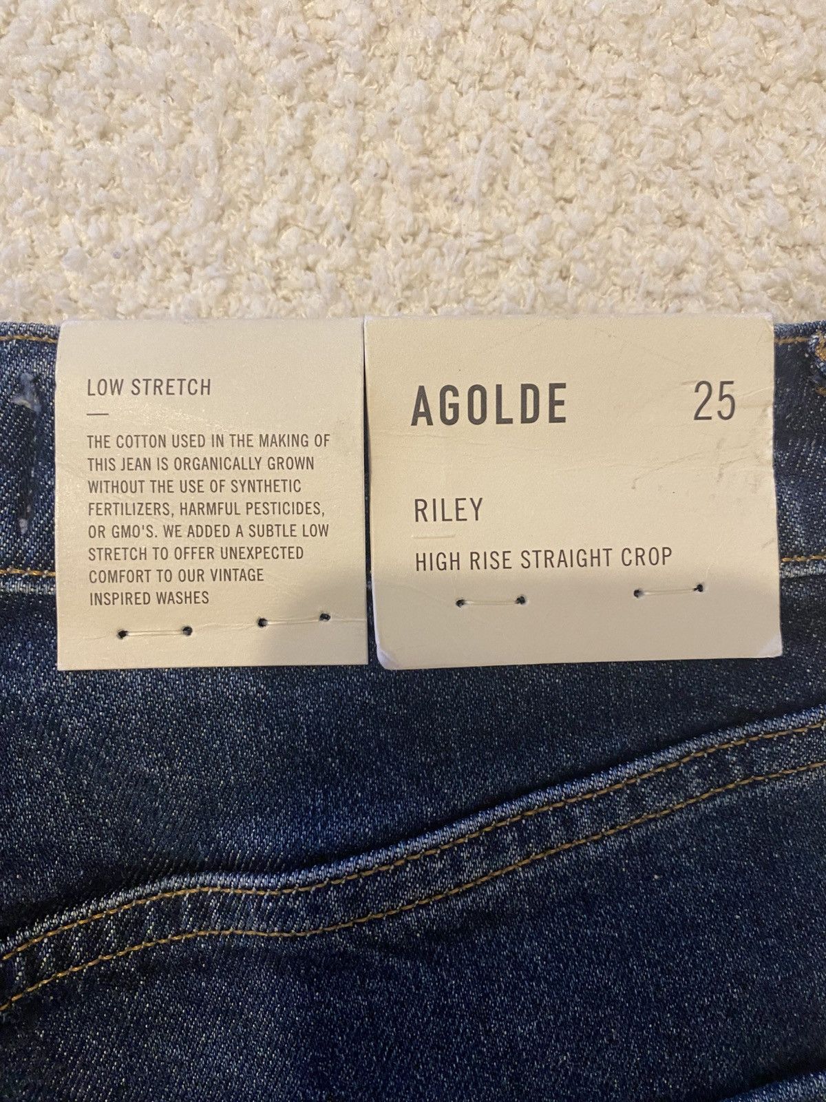 Agolde Agolde High Rise Straight Crop Jeans Button Fly Size 25 Size 25" / US 0 / IT 36 - 4 Thumbnail