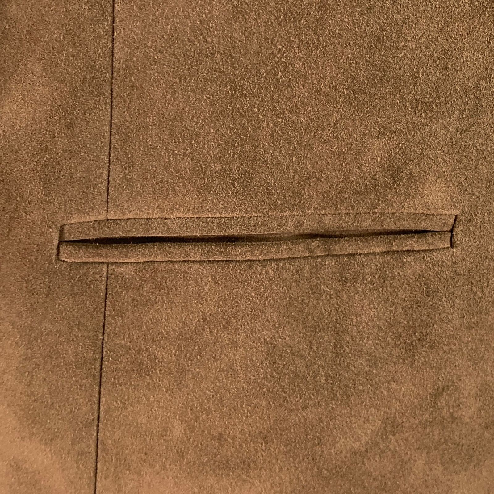 Brioni BRIONI Size 46 Brown Suede Vest Size 46R - 5 Thumbnail