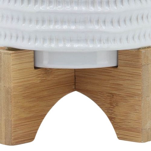 Designer × Homemade 5" TEXTURED PLANTER W/ STAND, WHITE Size US L / EU 52-54 / 3 - 8 Thumbnail