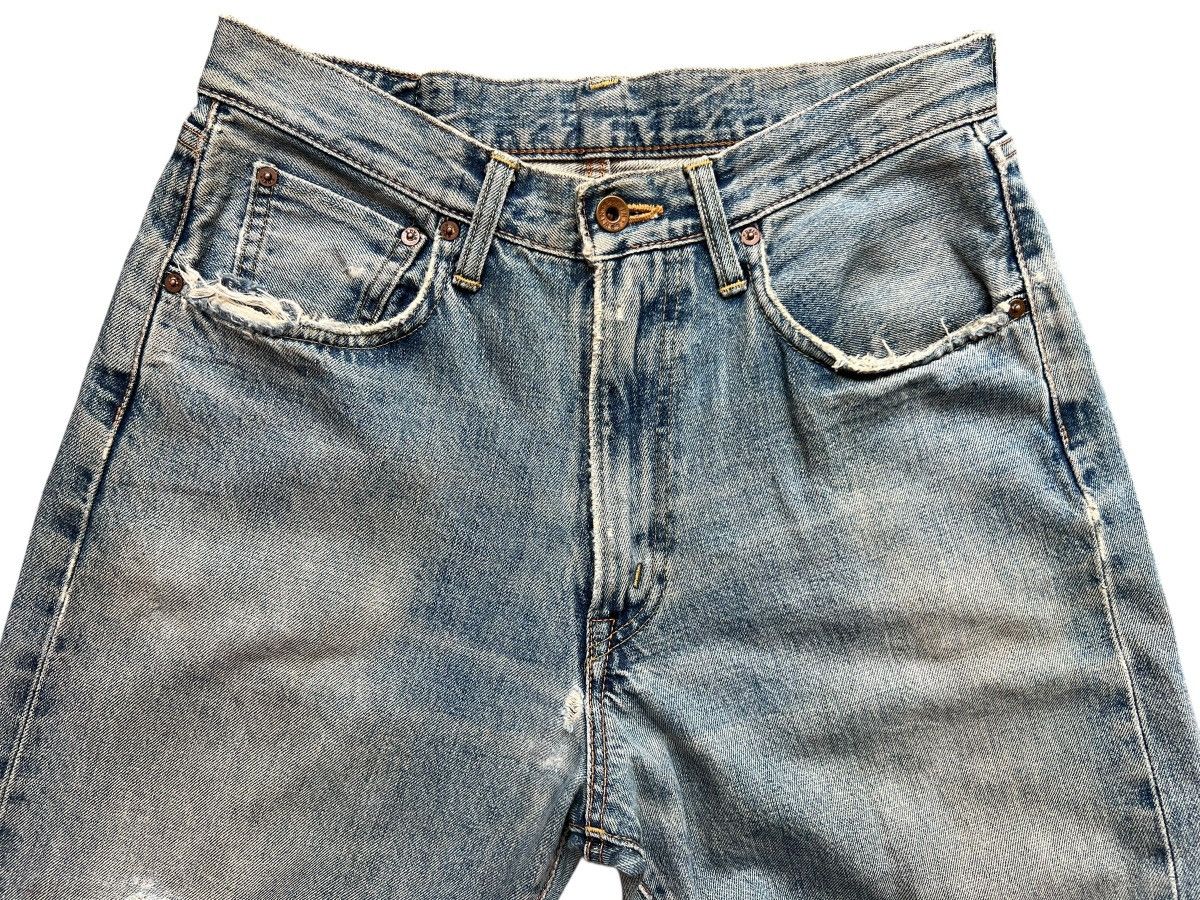 Edwin Vintage Edwin 505 Selvedge Distressed Denim Jeans 31x33 Size US 31 - 7 Thumbnail