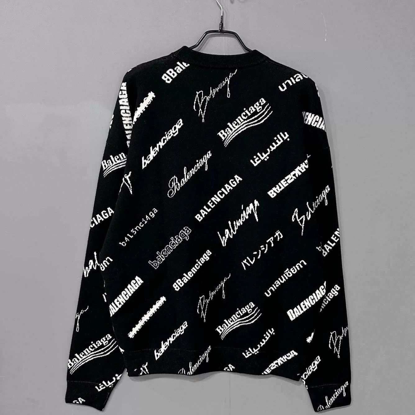 Balenciaga balenciaga patterned knit sweater in black Size US XS / EU 42 / 0 - 3 Thumbnail