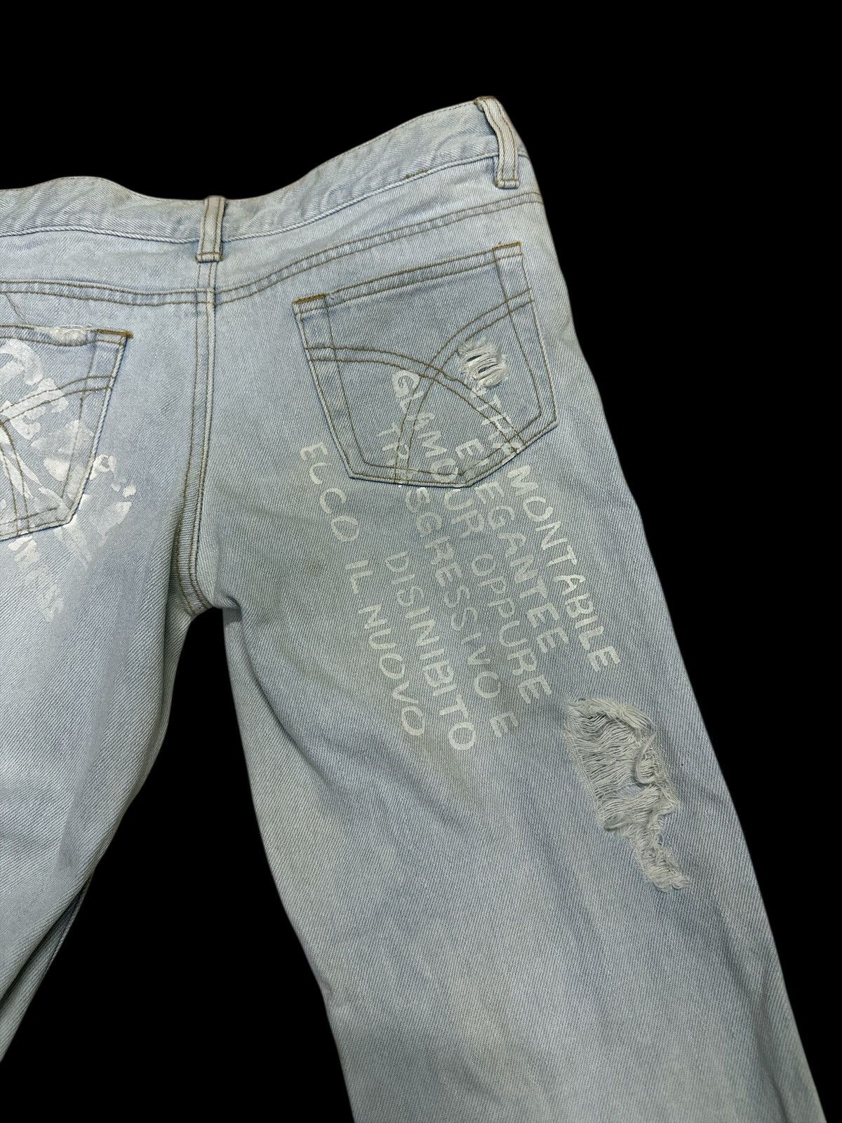 Hysteric Glamour Distress Denim Hucom Hysteric Glamour Style Letter💥 Size US 30 / EU 46 - 4 Thumbnail