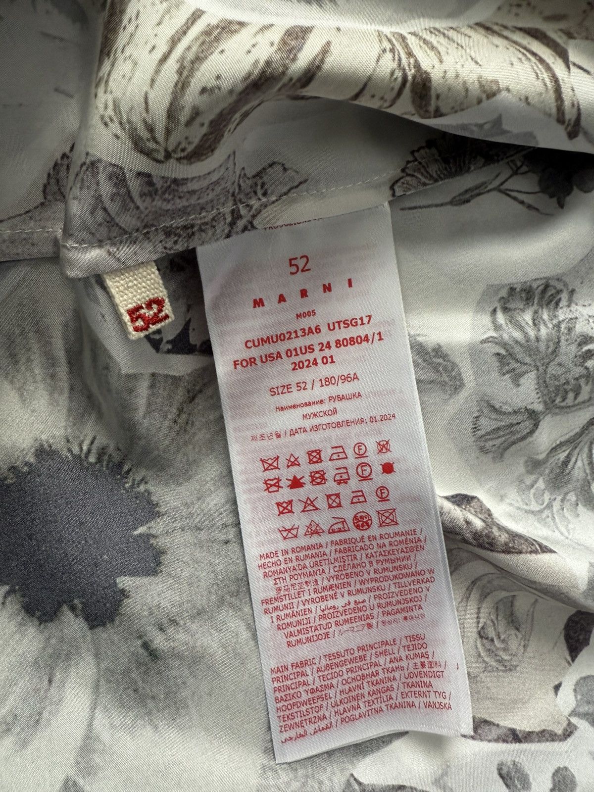Marni Marni Floral Short- Sleeve shirt Size US L / EU 52-54 / 3 - 3 Thumbnail