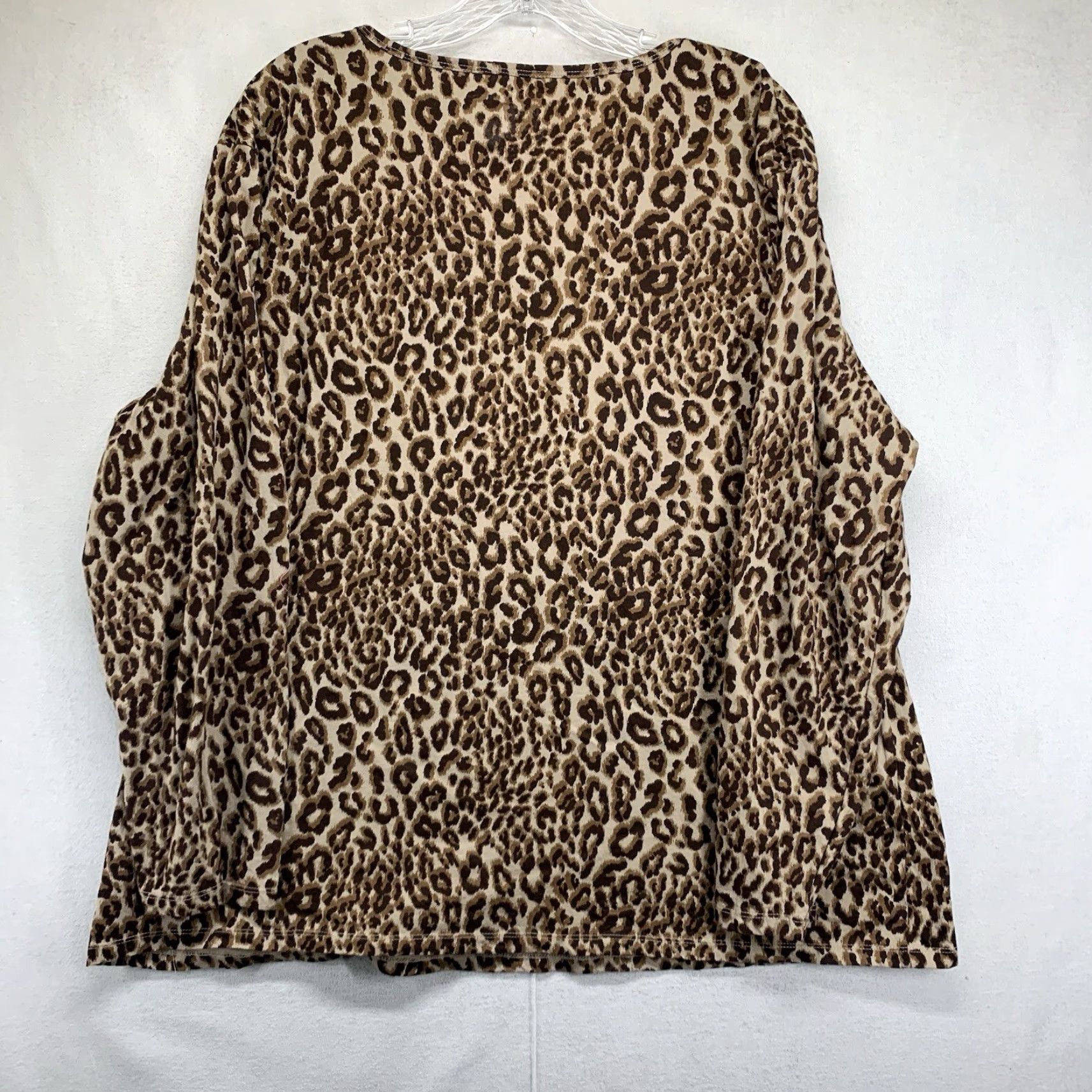Vintage VINTAGE Just My Size Women’s Plus Size 3X T-Shirt All Over Animal Print Long Sleeve Casual Party Cotton Knit Size XXL / US 16-18 / IT 52-54 - 2 Thumbnail