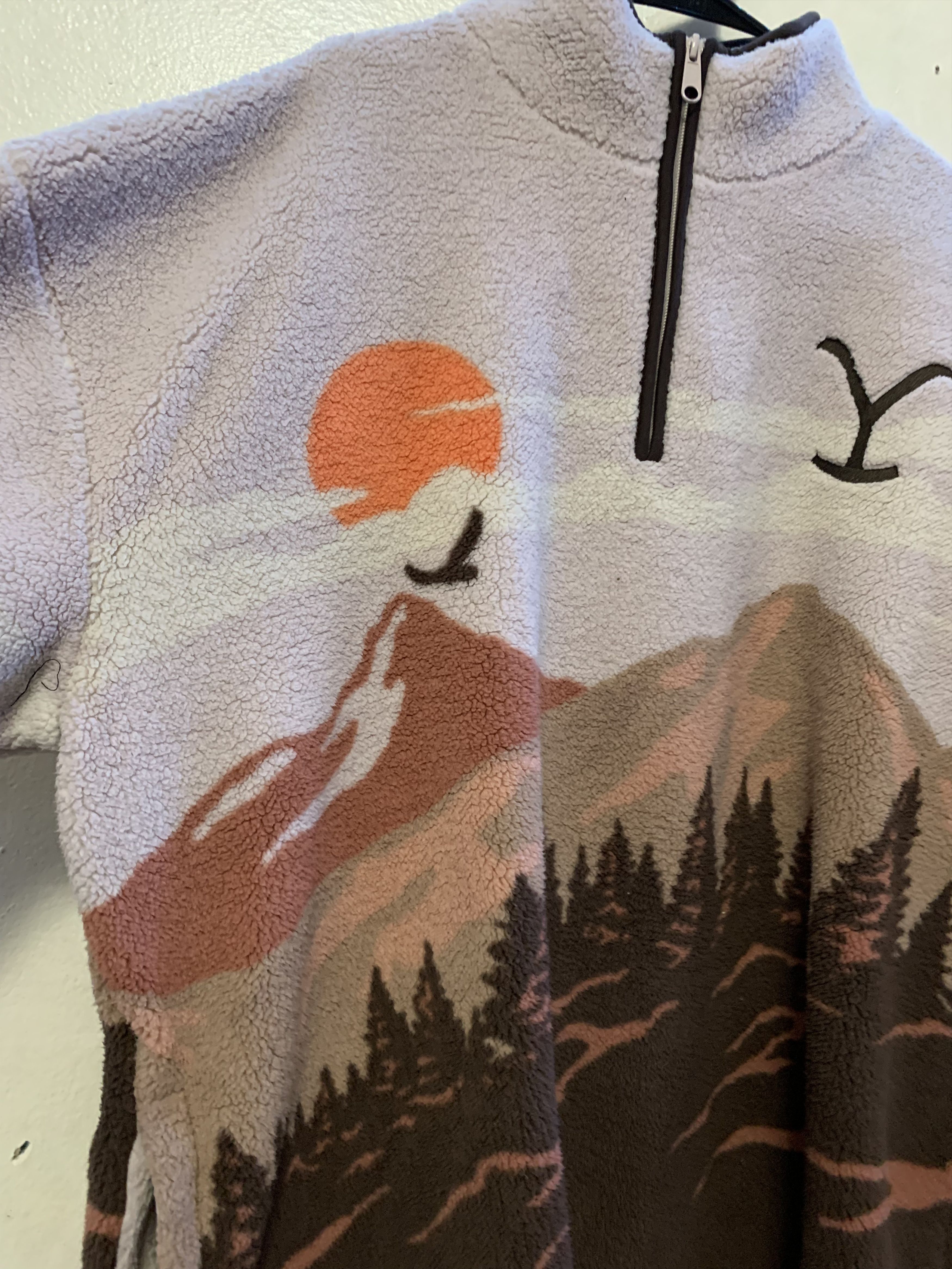 Other SUNSET LANDSCAPE Custom Sherpa Fleece ⊛ PNK/ORNG/BRWN ⊛ New Size US M / EU 48-50 / 2 - 2 Thumbnail