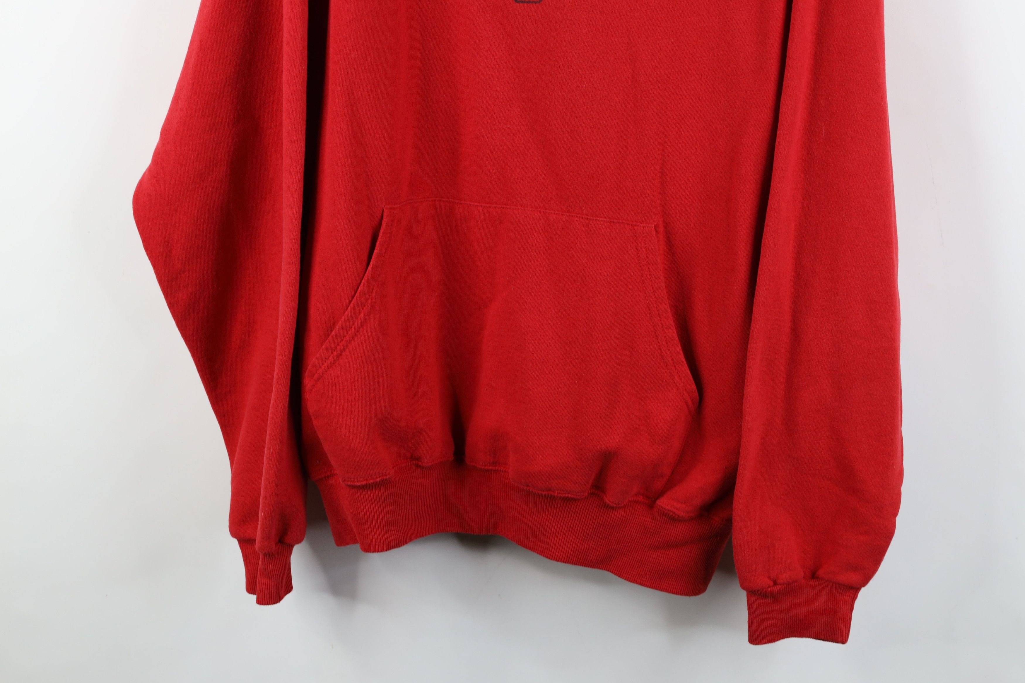 Vintage Vintage 90s Ohio State University Hoodie Sweatshirt Red Size US XL / EU 56 / 4 - 3 Thumbnail