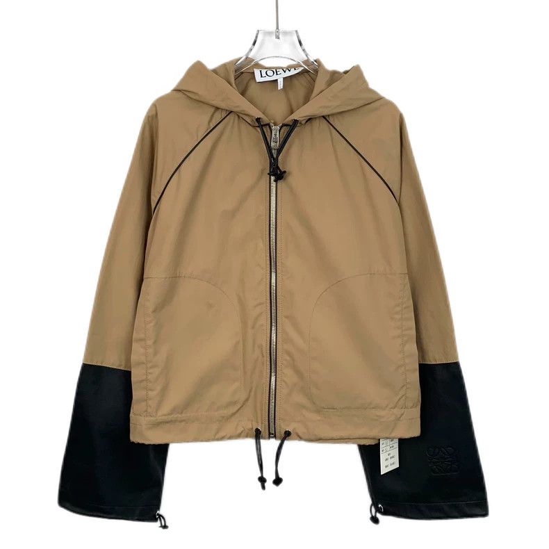 Loewe Loewe Brown cotton hooded jacket with zipper Size XXS / US 00 / IT 34 - 1 Thumbnail